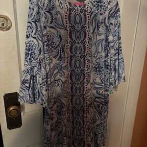 Lilly Pulitzer Pink and Blue Floral Dress